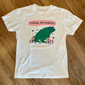 "I Know Nothing" Frog T-Shirt Size Small